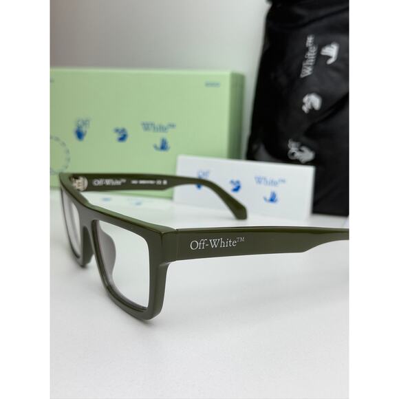 NEW Off White Style 25 Green Bluelight Eyeglasses Frames - Picture 2 of 5